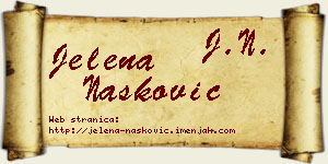 Jelena Nasković vizit kartica